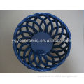 blue ceramic woven bowls